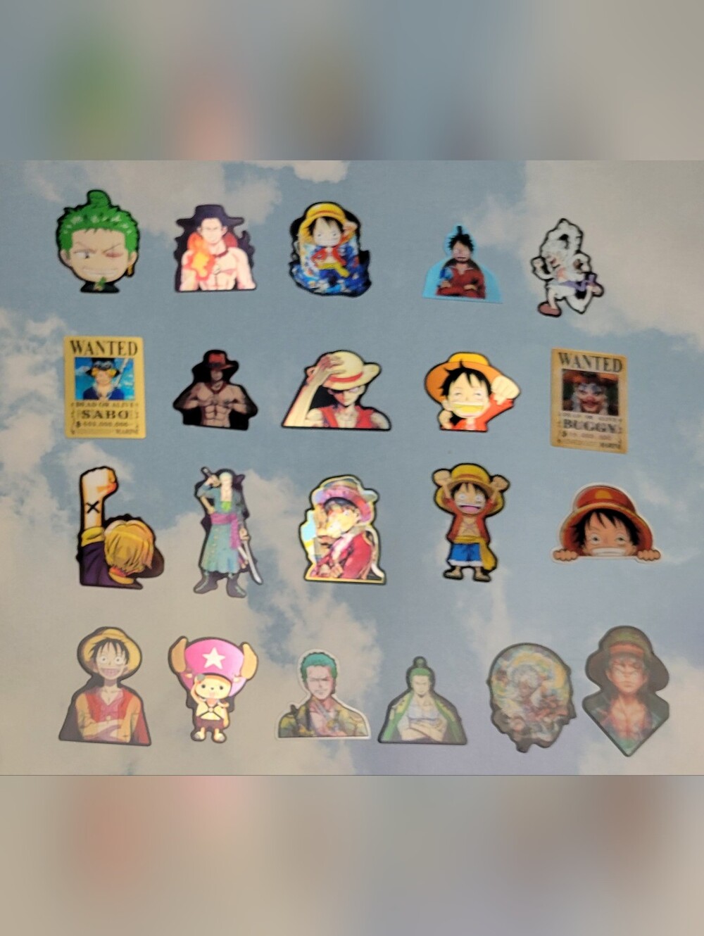 One Piece 3D Stickers Set Of 5